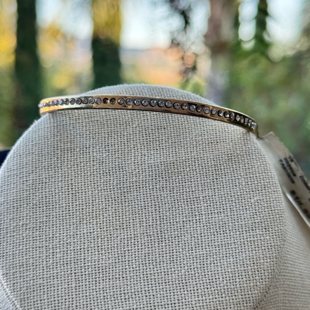 Vineyard Haven Crystal-Studded Gold-Tone & Braided Cord Bracelet